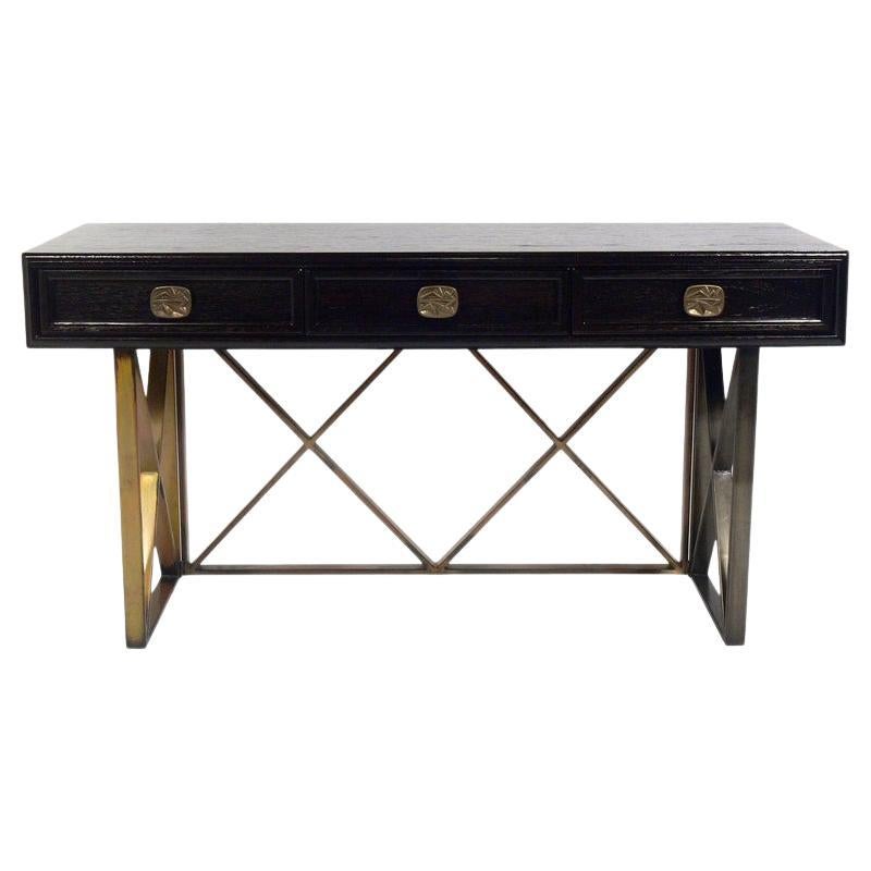 Elegant X Base Desk or Console Table For Sale