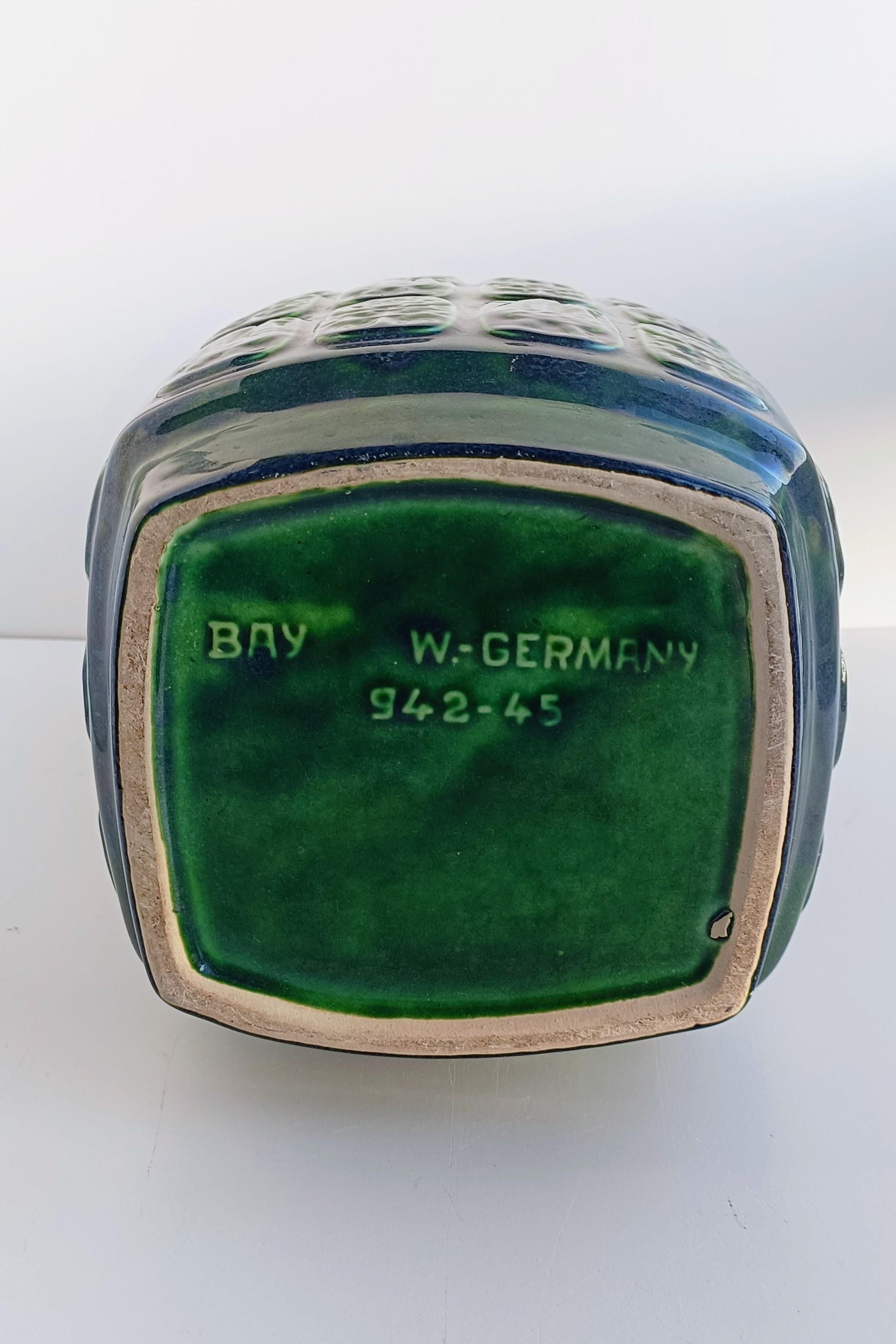 Elegant XL Vintage West German Pottery Vase by Bodo Mans for Bay Ceramic, 1960s For Sale 4