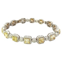 Elegante Pulsera de Diamantes Amarillos
