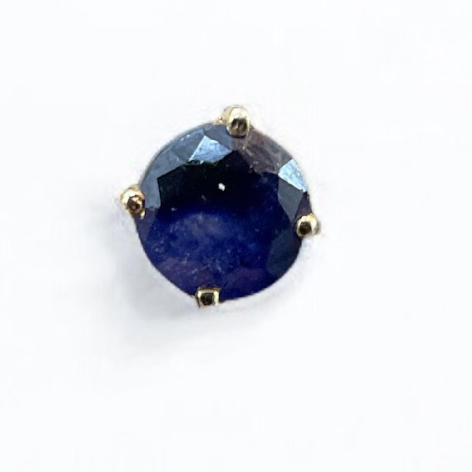 This Piece is Perfect for a night out with friends or in family event. Made Out of 14k Yellow Gold and inlaid with sapphire, The earrings are durable enough to handle daily usage. The clasp of the Earrings are Friction Back, so no need to worry
