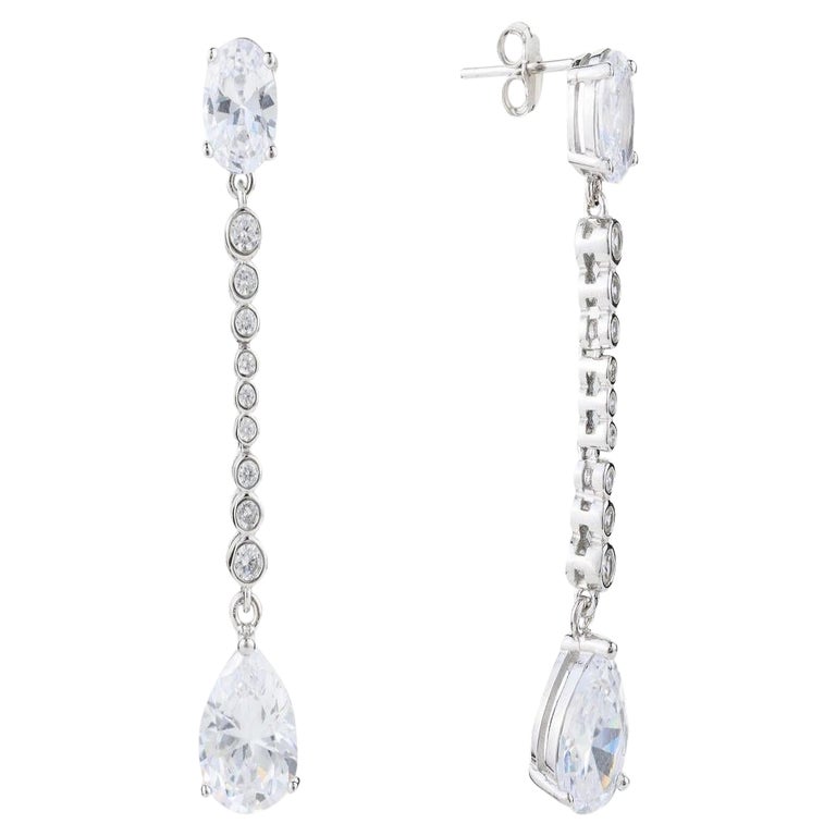 Orecchini in argento sterling, orecchini pendenti lunghi con perline di pirite, orecchini extra lunghi in argento, orecchini lunghi da donna, regalo per lei - Italia