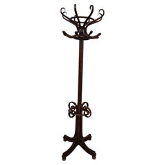 Elegant Thonet-Style Column Coat Stand