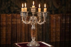 Elegante candelabro vintage de 5 llamas - Firma AGAD en estilo barroco años 70