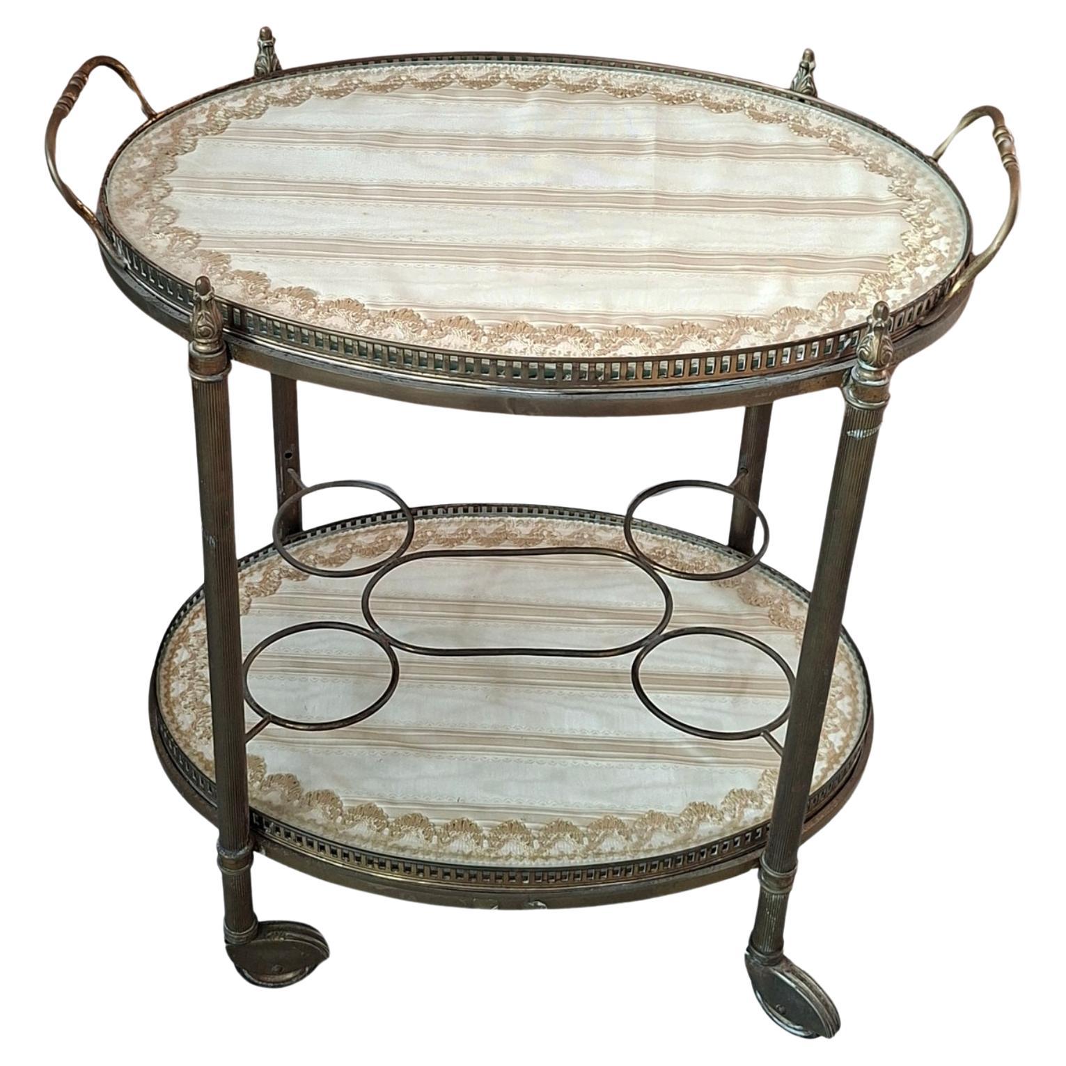 Elegant Vintage 50s Bar Trolley For Sale