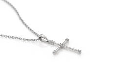 Elegant cross-shaped pendant made of 18K gold