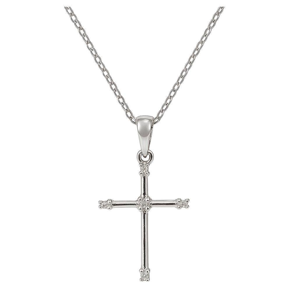 Élégant pendentif en forme de croix en or 18K