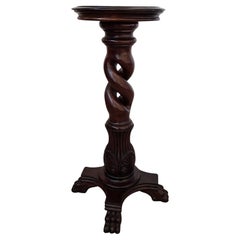 Elegante Colonna Porta-Piante/Busti in Mogano – Vintage Anni 
60