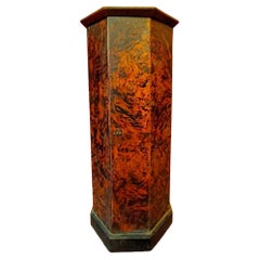 Elegant octagonal empire column bedside table