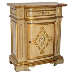 Élégant buffet vénitien peint à la main, "Reine de Venise", années 1970
