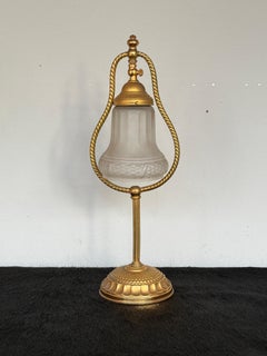 Elegant brass and glass table lamp, "Harmony of Light," 1970s