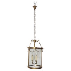 Elegant brass and glass pendant light, "Lumière Royale," from the 1970s