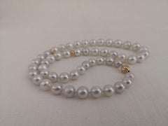 Elegante Long Necklace of Natural Color South Sea Pearls, High Luster