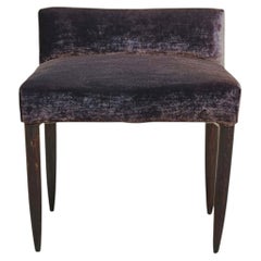 Elegant Bench in Iridescent Velvet, Italy, 1950s