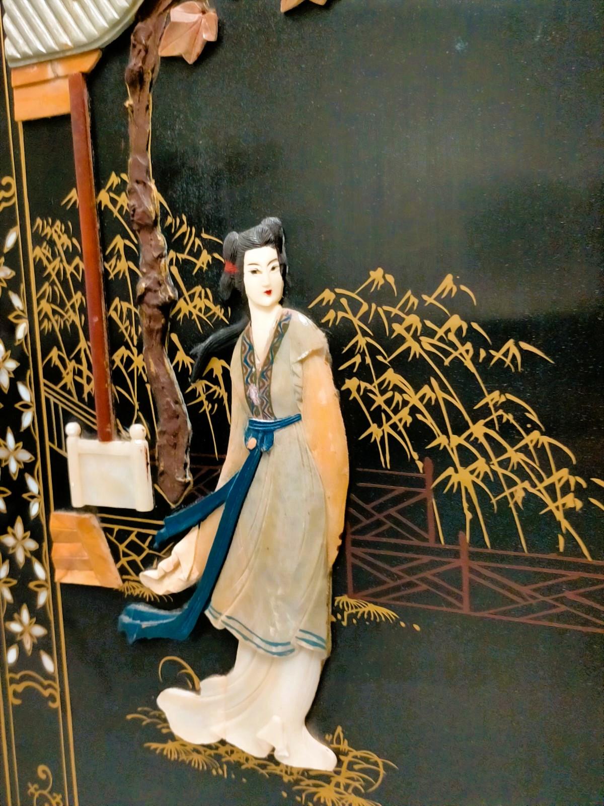 Elegant Six-Panel Japanese Screen, 1920s In Good Condition For Sale In Cesena, FC