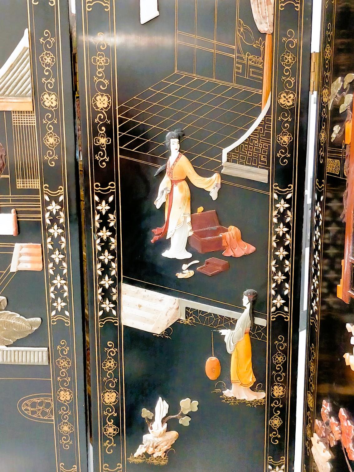 Early 20th Century Elegant Six-Panel Japanese Screen, 1920s For Sale