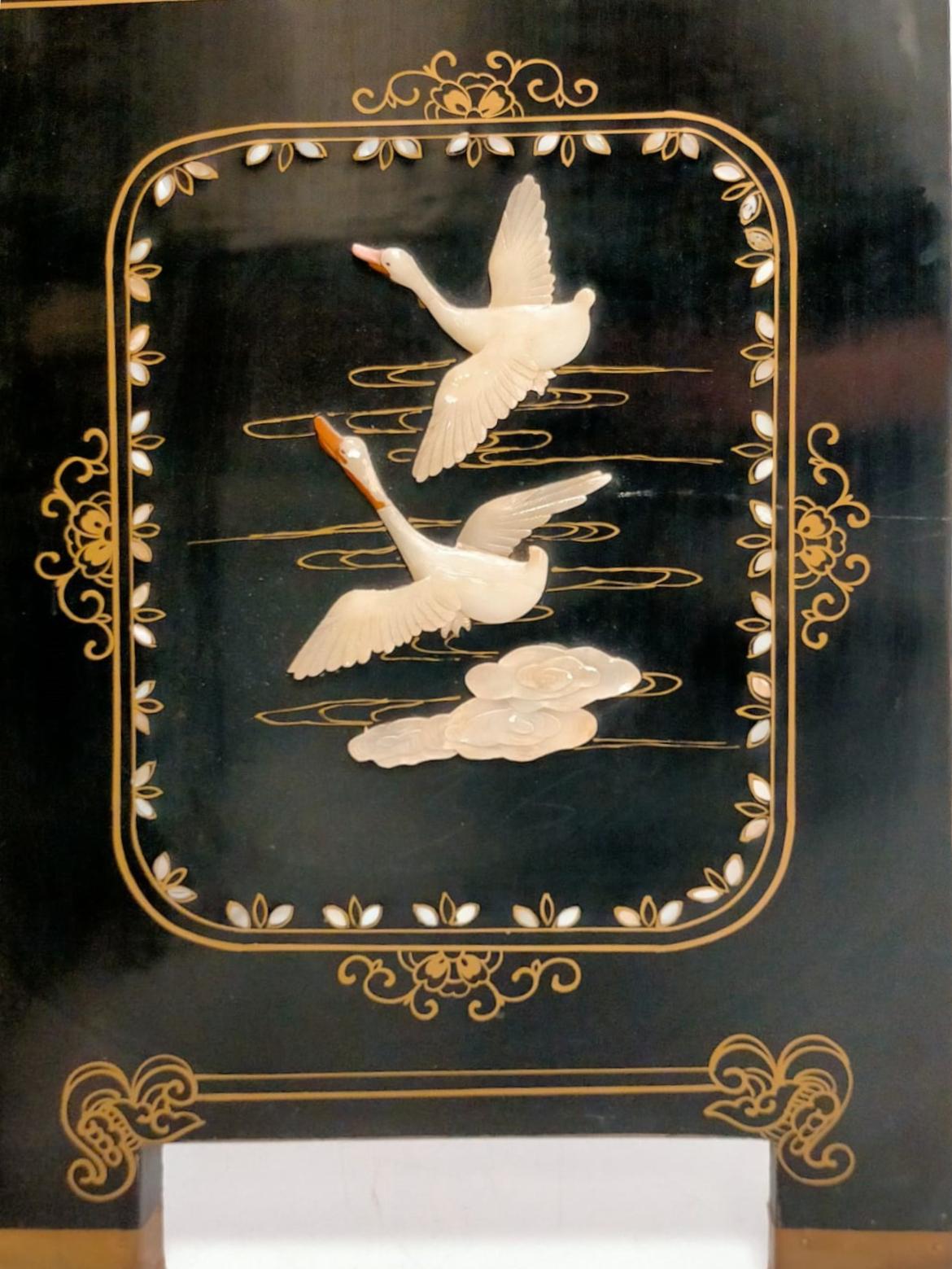Elegant Six-Panel Japanese Screen, 1920s For Sale 1