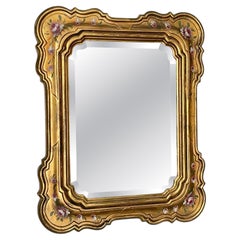 Elegant gilded Venetian mirror "Rosa d'Oro," 1970s