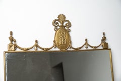 Elegant Brass Mirror Made in Italy, 1960s