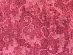 Elegant Chinese carpet from the Art Nouveau period with a cerise red background