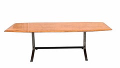 Elegant Coffee Table with Shaped Top and Metal Frame, Italy, 1960s