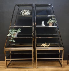 Librerie Vintage in acciaio cromato: Stile e Funzionalità