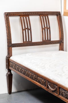 Elegantly Hand Carved, Northern Italian Divan