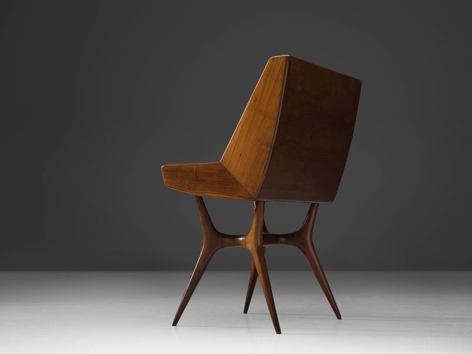 Mid-Century Modern Italian Secretary in Wood