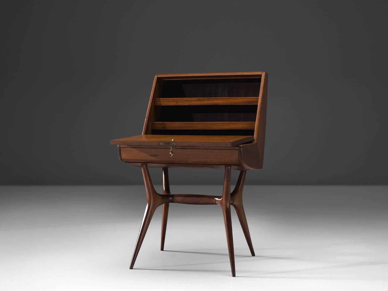 Italian Secretary in Wood In Good Condition In Waalwijk, NL