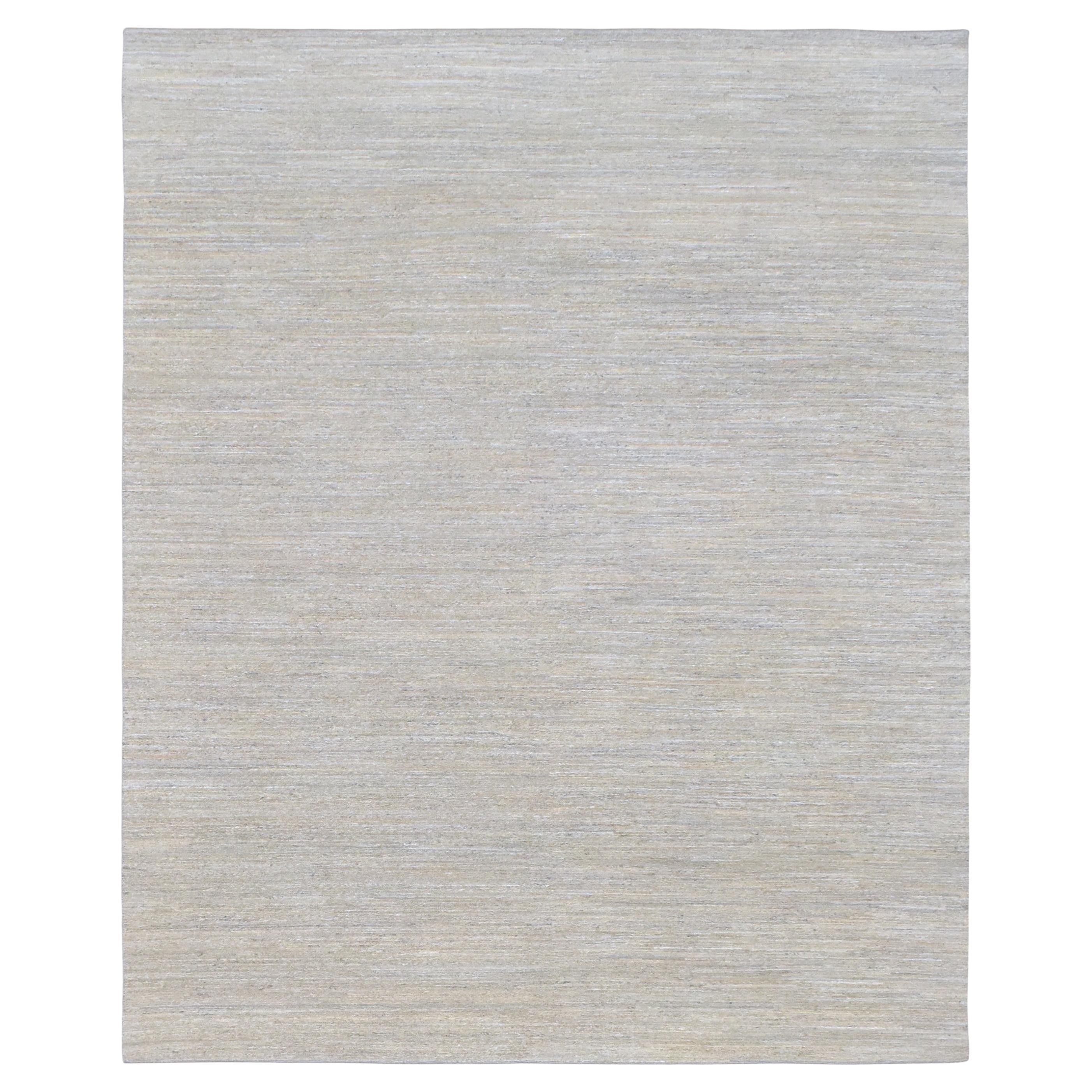Elegantly Simple Soumak Hand-Knotted Wool Rug 8'2''X10'