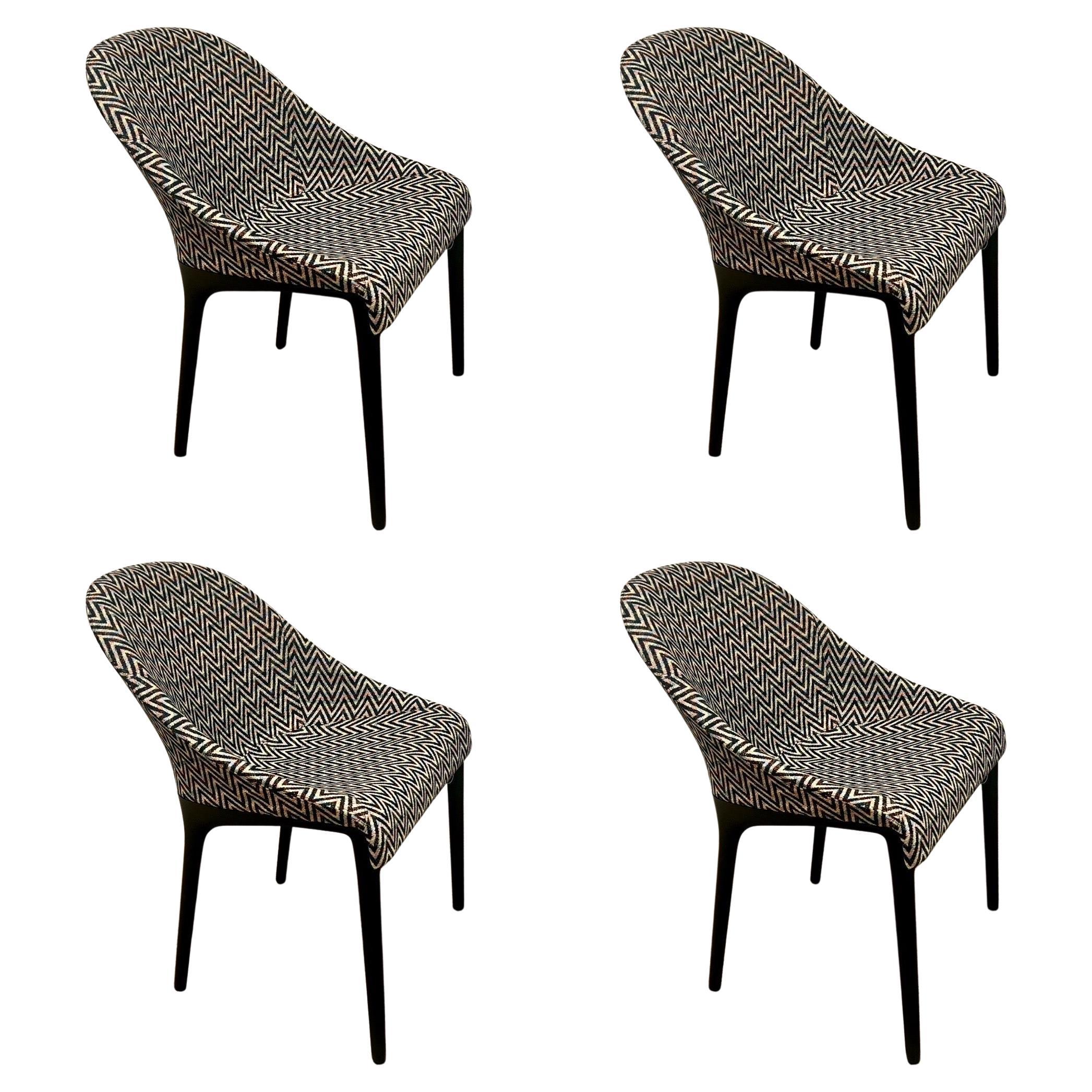 Set di 4 sedie Eleganza Ela Missoni di Philippe Starck per Kartell