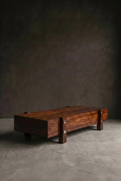 Eleh Bench by Sérgio Rodrigues, Rosewood and Metal Bolts, Brazil, 1960s