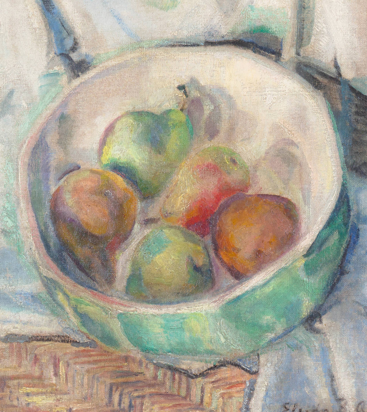 „Stillleben der Birnen“, Philadelphia Postimpressionist (Amerikanischer Impressionismus), Painting, von Eleida Bosler Ashcraft