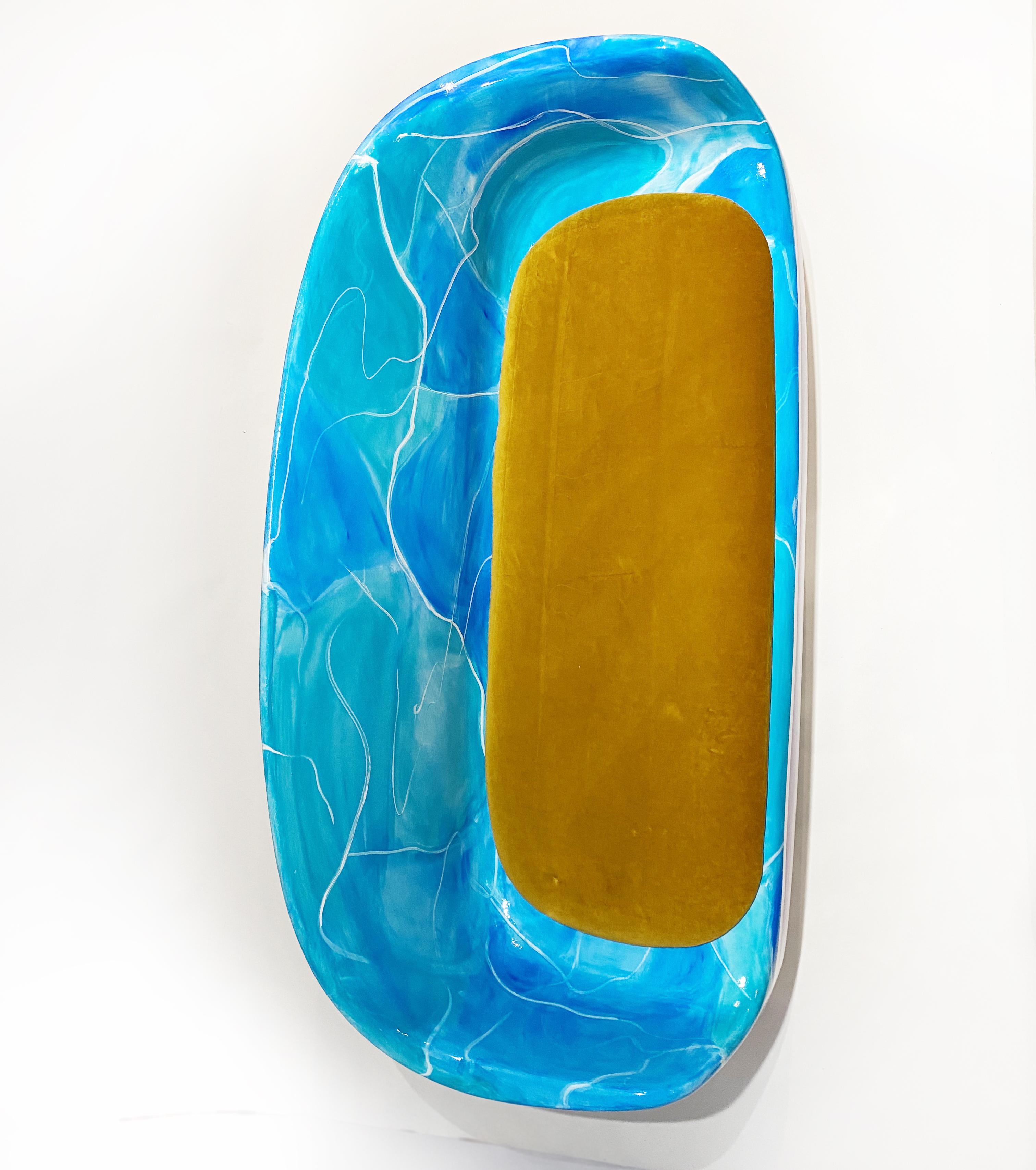 Hand-Painted ELEMENT 00002 Swimming Bench 3 For Sale