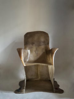 Contemporary Unique Mute Brown Chair with Chinese Jade Stone by kar