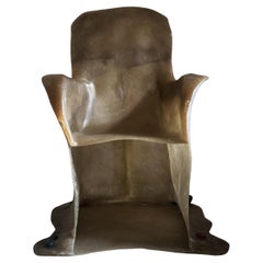 Contemporary Unique Mute Brown Chair with Chinese Jade Stone by kar