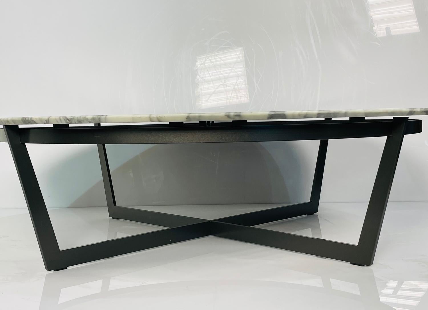 Element Coffee Table with Carrara Marble Top by Camerich 2