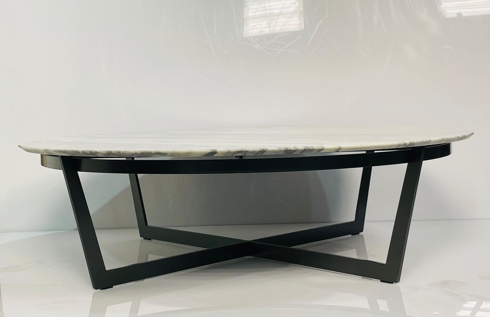 American Element Coffee Table with Carrara Marble Top by Camerich