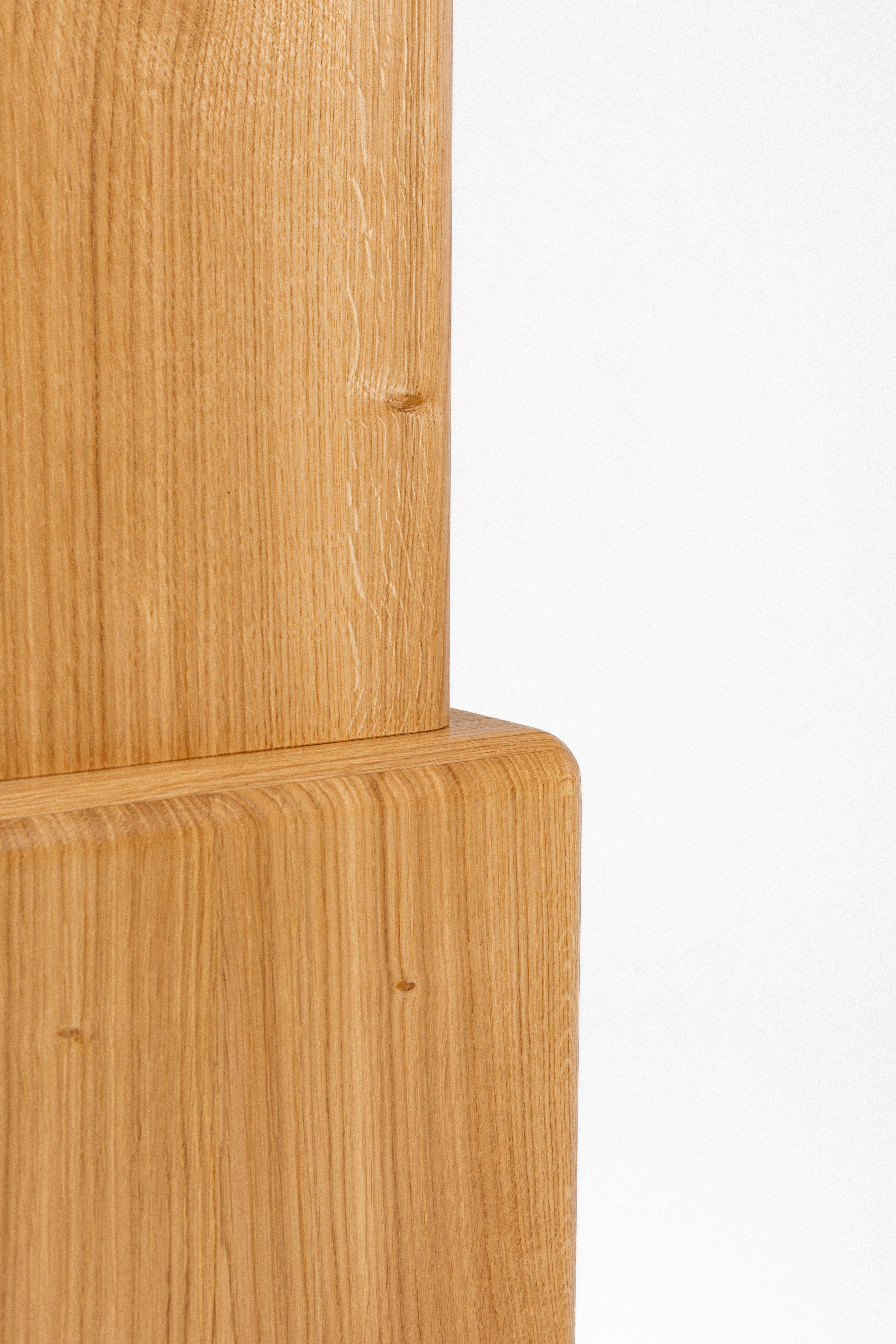 Oak Element floor lamp in oak wood For Sale