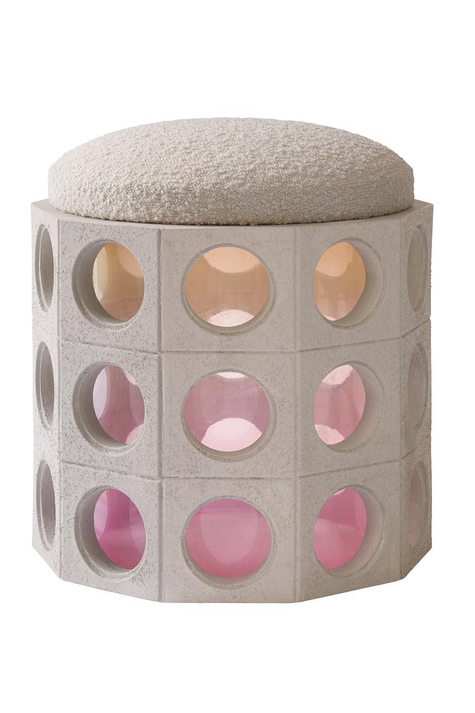 Moderne Pouf Element bleu clair de Patricia Bustos de la Torre en vente