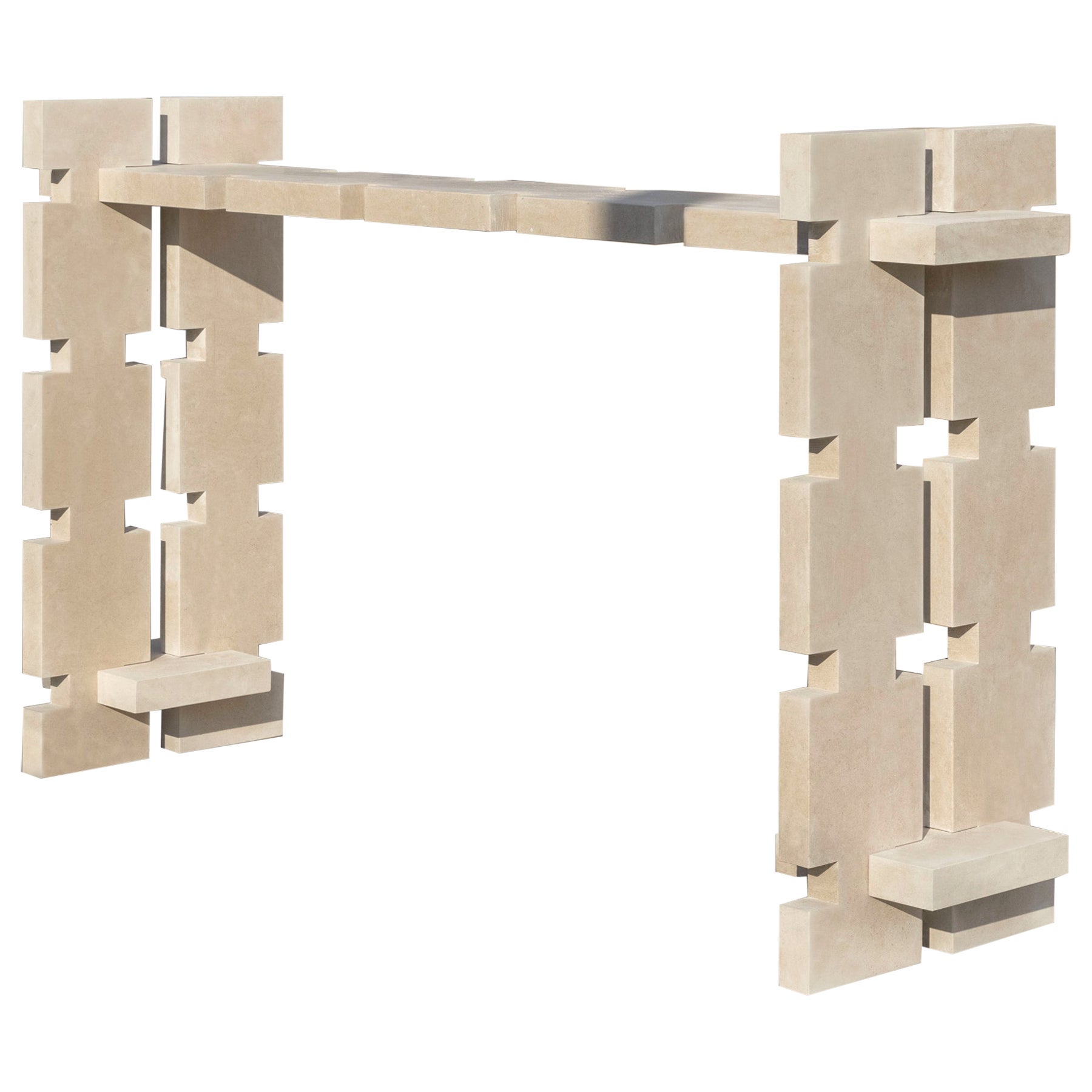 Element Limestone Console by Idaaf Architects