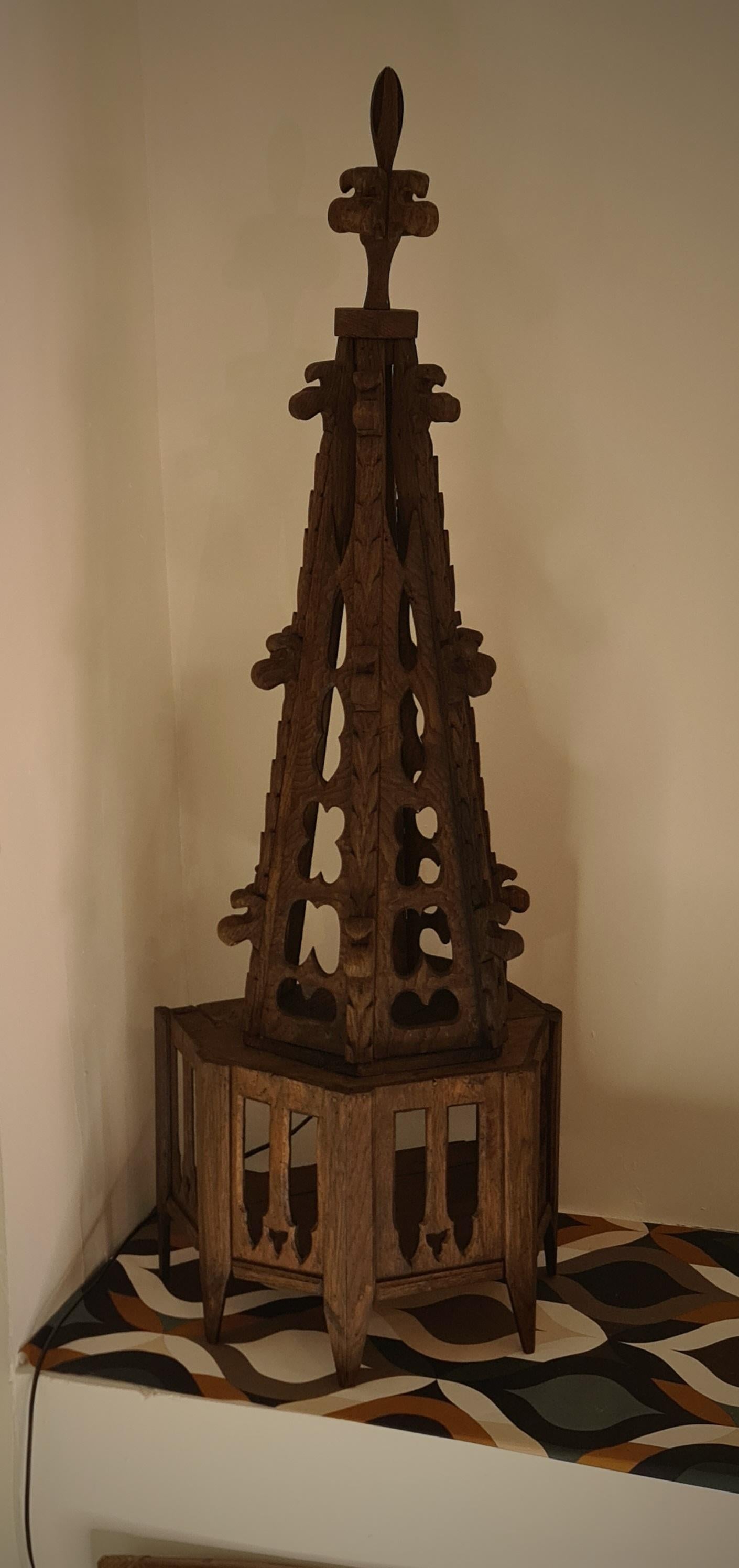 Element of church decoration, Pinnacle transformed into a lamp 2