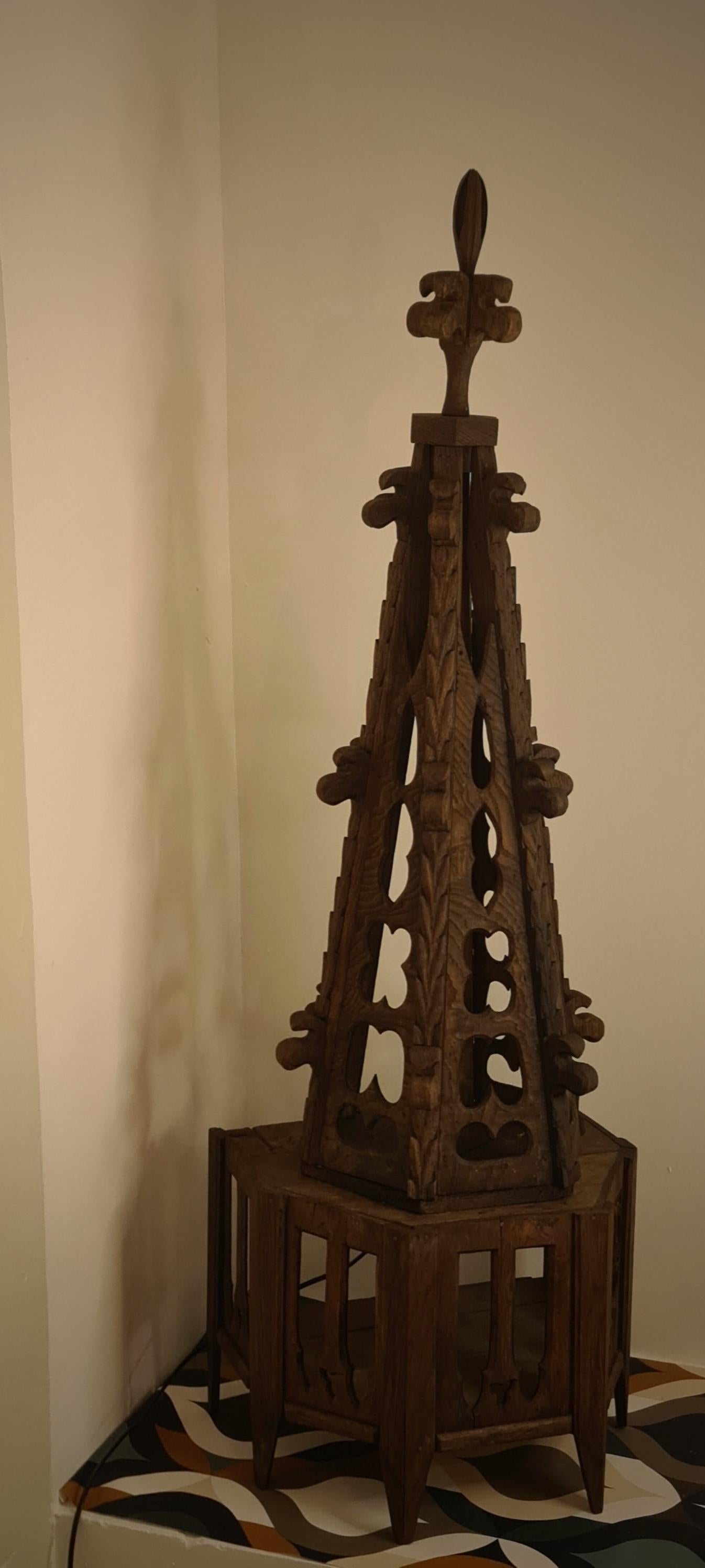Element of church decoration, Pinnacle transformed into a lamp 3