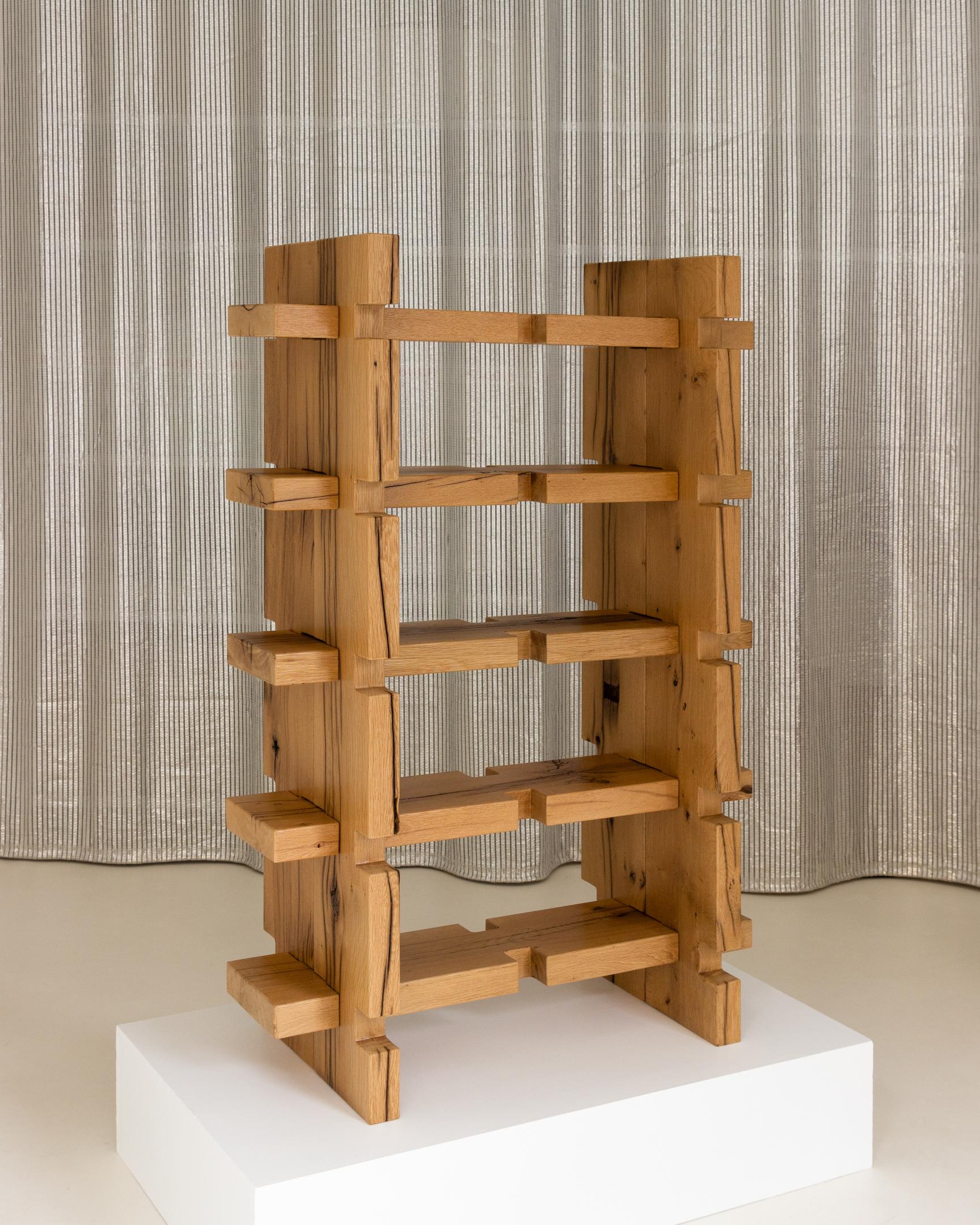 Element Shelf by Nana Zaalishvili
Dimensions: W 125 x D 40 x H 85 cm
Materials: Century Old Oak

‘Element’, which combines furniture of different functions, was created under the influence of the Georgian Oda house and the 'construction element' by