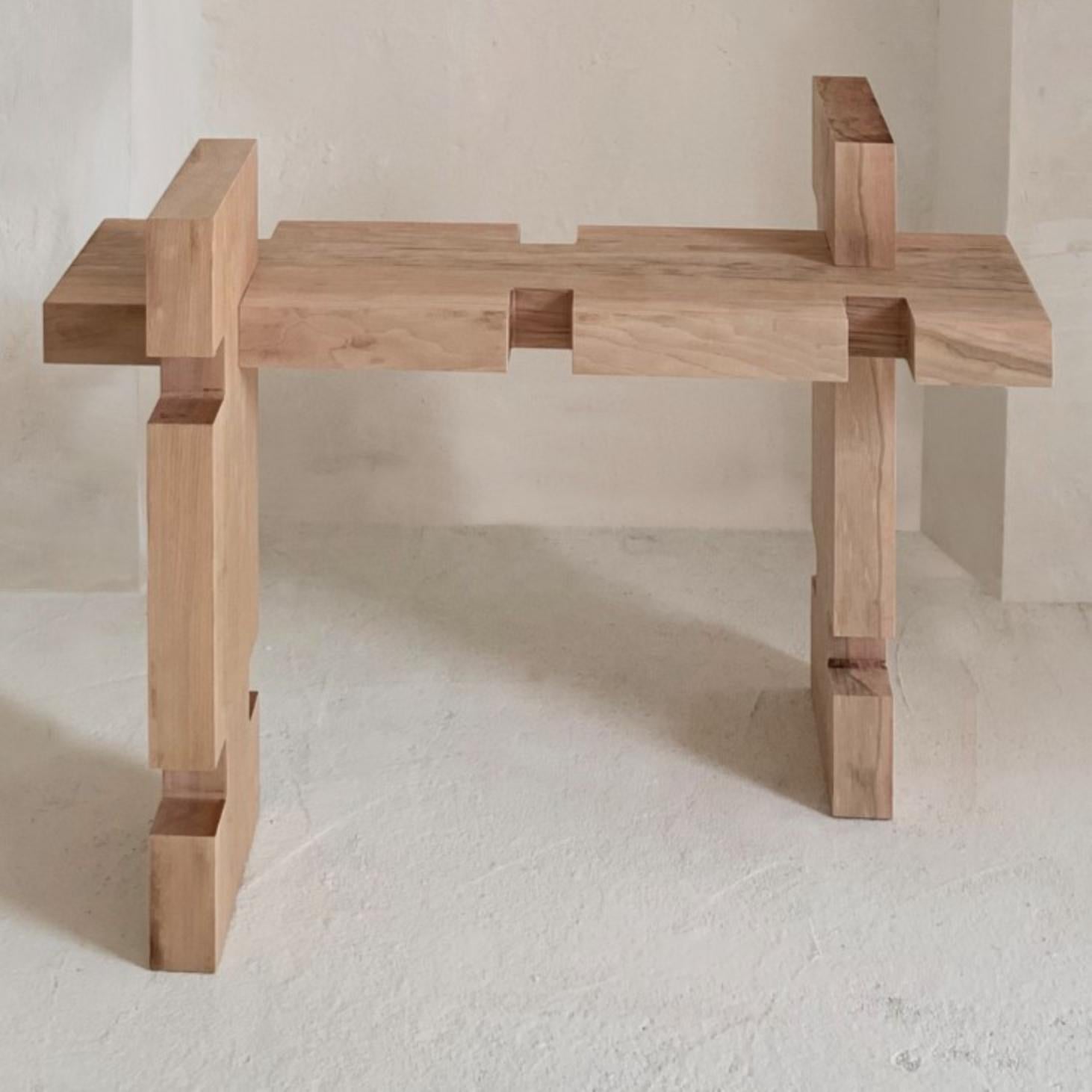 Element Stool S by Nana Zaalishvili
Dimensions: W 75 x D 40 x H 55 cm
Materials: Century Old Oak

‘Element’, which combines furniture of different functions, was created under the influence of the Georgian Oda house and the 'construction element' by