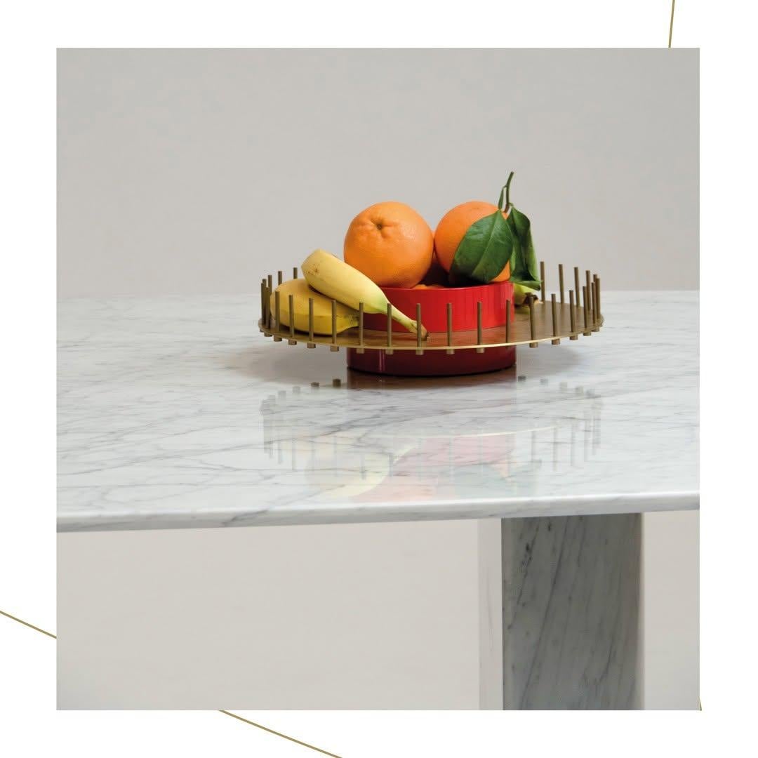 Contemporary Unique Elementa Trivet in Satin Brass by Mingardo For Sale