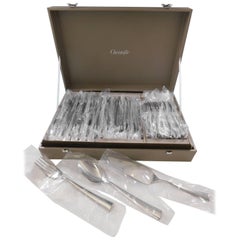 Elementaire by Christofle France Stainless Steel Flatware Set Dinner 83 pcs New 