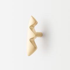 Elemental Holds Furniture and Cabinet Handle- Mountains- Brushed Satin Brass