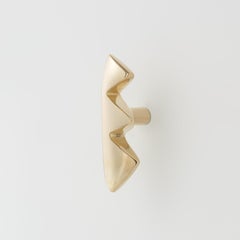 Elemental Holds Furniture and Cabinet Handle- Mountains- Polished Brass