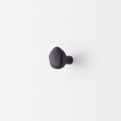 Elemental Holds Furniture and Cabinet Handle- Pebble- Lacquered Black Brass