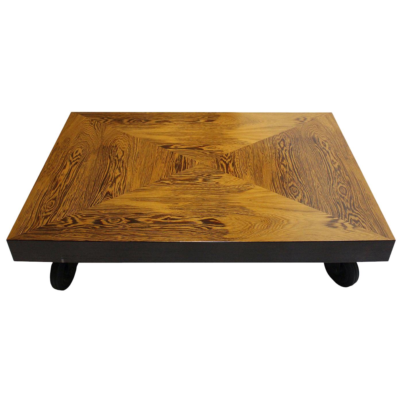 Elementare Wheeled Coffee Table by Ferdinando Meccani For Sale